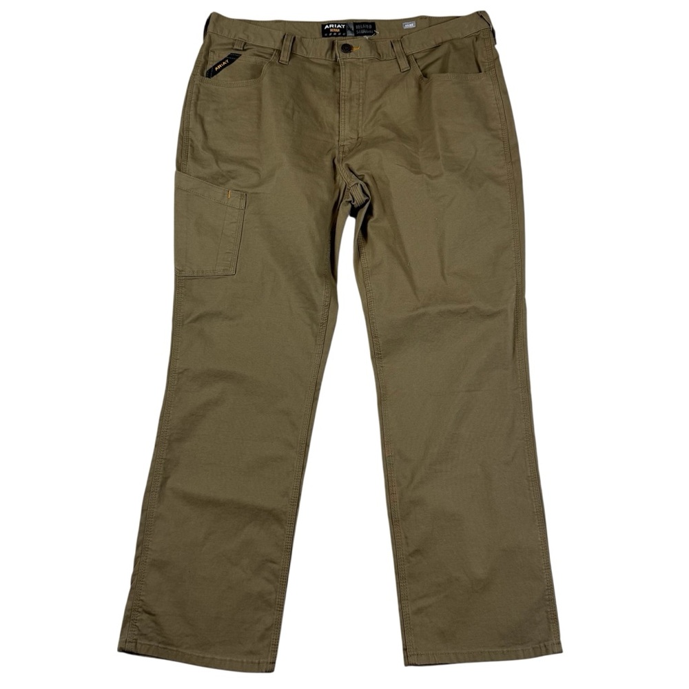 Ariat Rebar M4 Relaxed Straight Carpenter Canvas Pants Workwear Tan Men’s 40x31